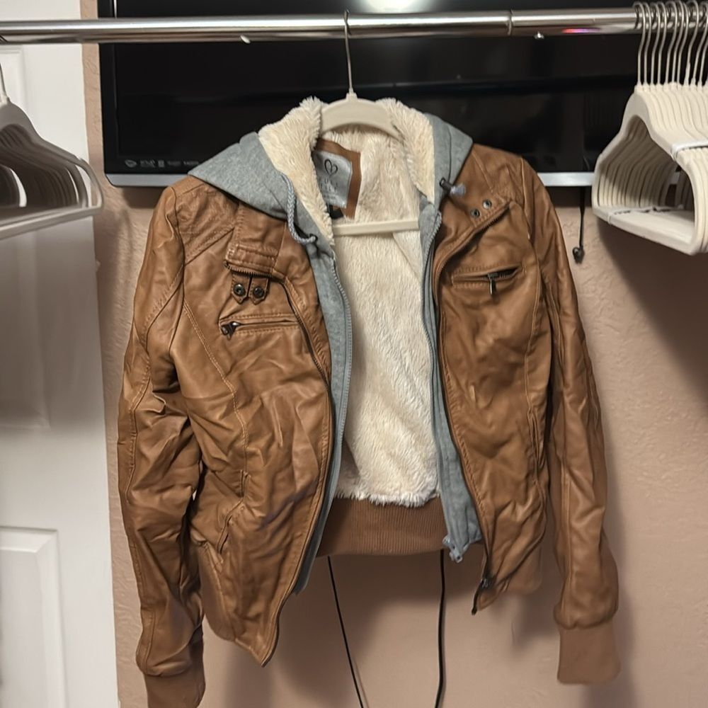 Full tilt hooded fur lined jacket